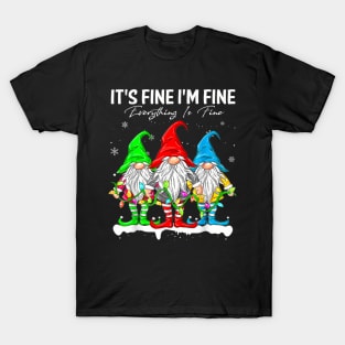 Its Fine Im Fine Everything Is Fine Christmas T-Shirt